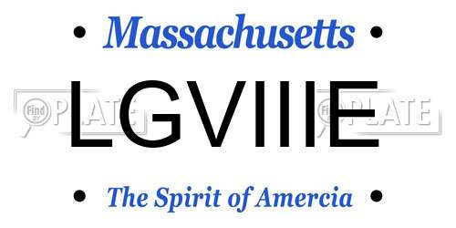 LGVIIIE Massachusetts License Plate
