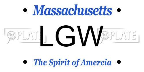 LGW Massachusetts License Plate