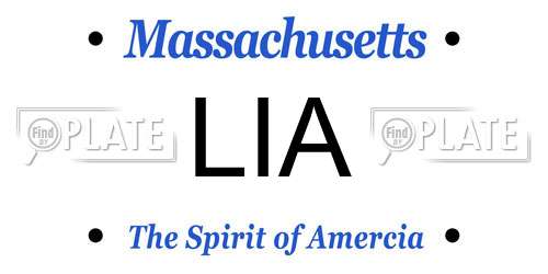 LIA Massachusetts License Plate