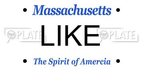 LIKE Massachusetts License Plate