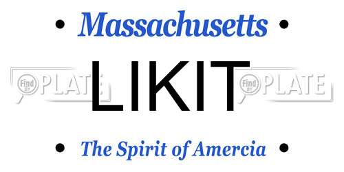 LIKIT Massachusetts License Plate
