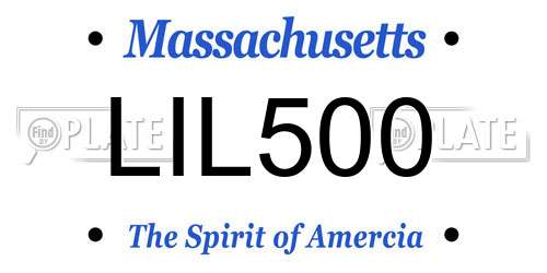 LIL500 Massachusetts License Plate