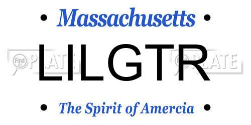 LILGTR Massachusetts License Plate