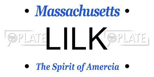 LILK Massachusetts License Plate