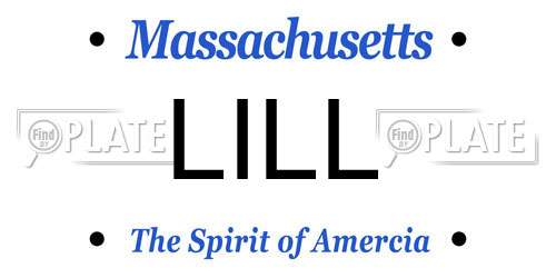 LILL Massachusetts License Plate