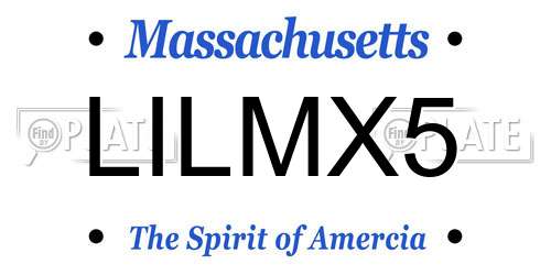 LILMX5 Massachusetts License Plate