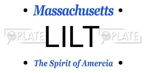 LILT Massachusetts License Plate