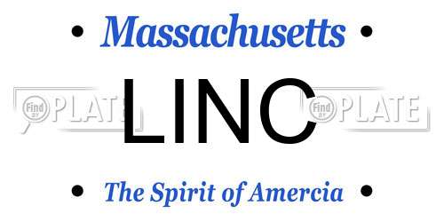 LINC Massachusetts License Plate