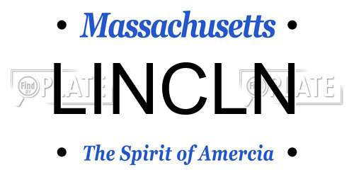 LINCLN Massachusetts License Plate
