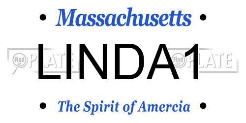LINDA1 Massachusetts License Plate
