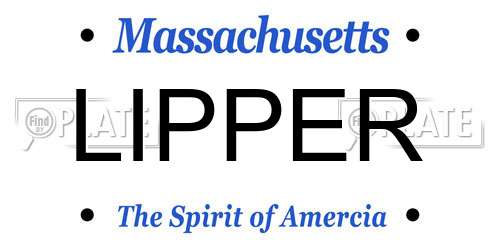 LIPPER Massachusetts License Plate