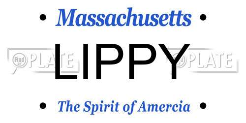 LIPPY Massachusetts License Plate