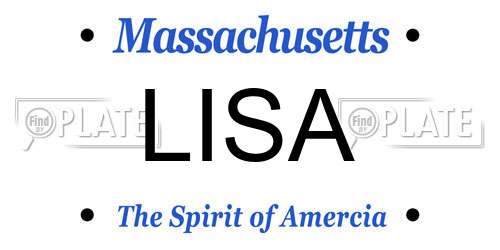 LISA Massachusetts License Plate