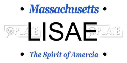 LISAE Massachusetts License Plate