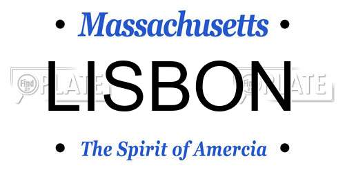 LISBON Massachusetts License Plate