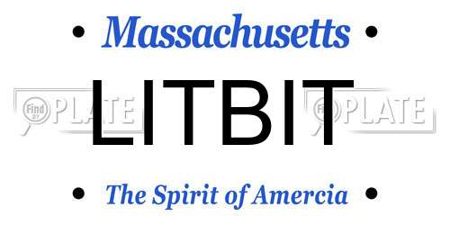 LITBIT Massachusetts License Plate