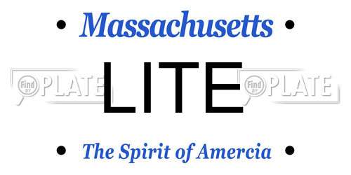 LITE Massachusetts License Plate
