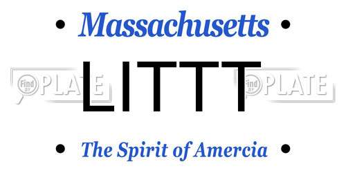 LITTT Massachusetts License Plate