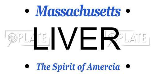 LIVER Massachusetts License Plate