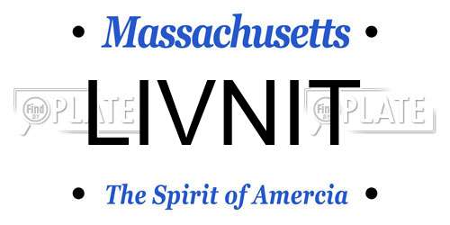 LIVNIT Massachusetts License Plate