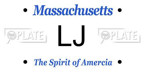 LJ Massachusetts License Plate