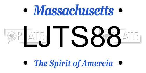LJTS88 Massachusetts License Plate