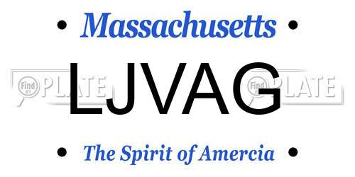 LJVAG Massachusetts License Plate