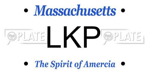 LKP Massachusetts License Plate