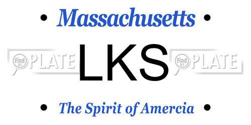 LKS Massachusetts License Plate