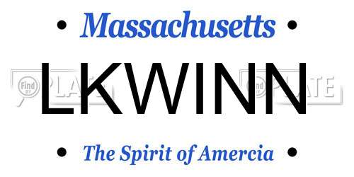 LKWINN Massachusetts License Plate