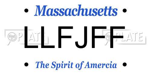 LLFJFF Massachusetts License Plate