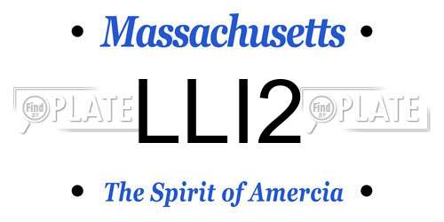 LLI2 Massachusetts License Plate