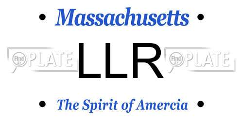 LLR Massachusetts License Plate