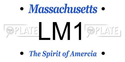 LM1 Massachusetts License Plate