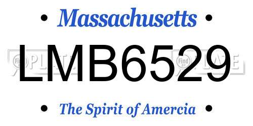 LMB6529 Massachusetts License Plate