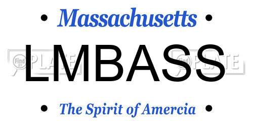 LMBASS Massachusetts License Plate