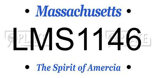 LMS1146 Massachusetts License Plate