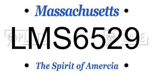 LMS6529 Massachusetts License Plate