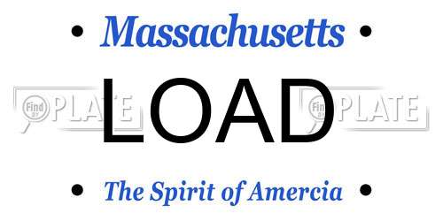 LOAD Massachusetts License Plate