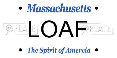 LOAF Massachusetts License Plate