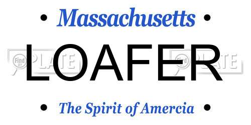 LOAFER Massachusetts License Plate