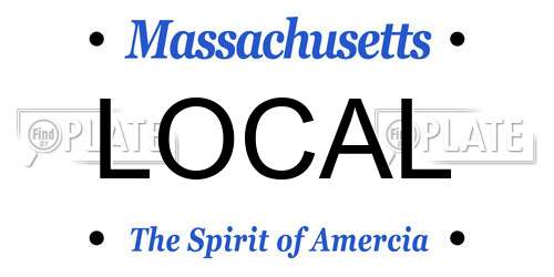 LOCAL Massachusetts License Plate