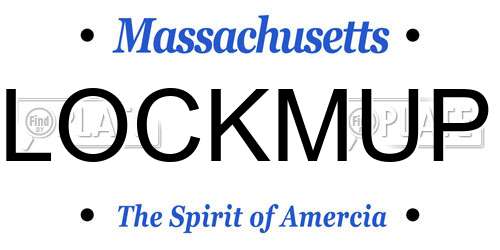 LOCKMUP Massachusetts License Plate