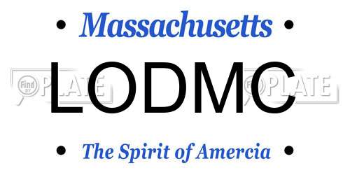 LODMC Massachusetts License Plate