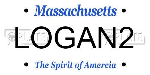 LOGAN2 Massachusetts License Plate