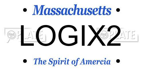 LOGIX2 Massachusetts License Plate