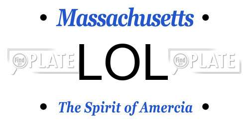 LOL Massachusetts License Plate