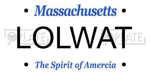 LOLWAT Massachusetts License Plate