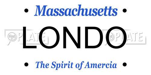 LONDO Massachusetts License Plate