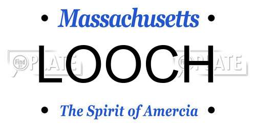 LOOCH Massachusetts License Plate